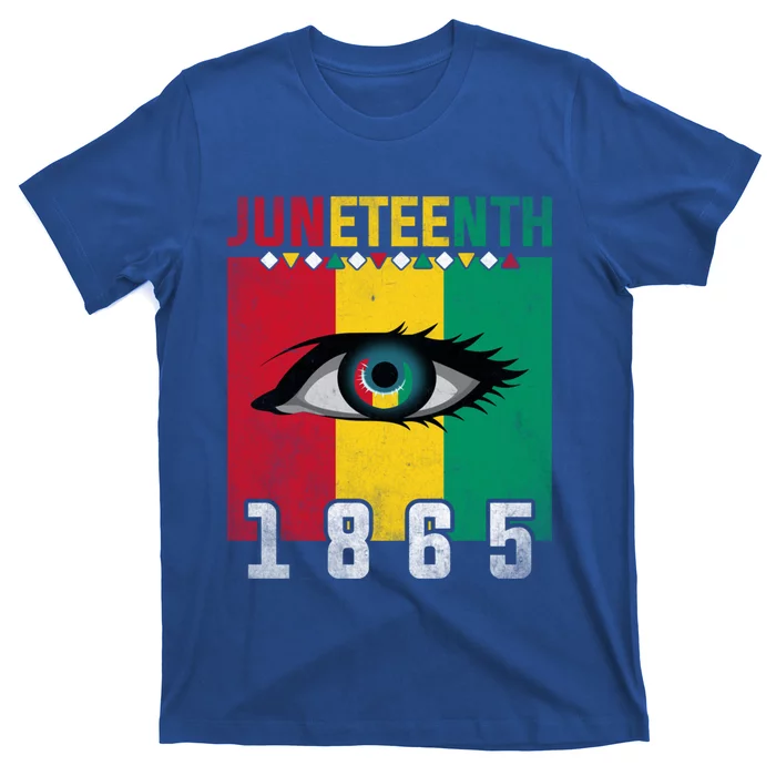 Juneteenth Flag Eye Black History Month African American Meaningful Gift T-Shirt