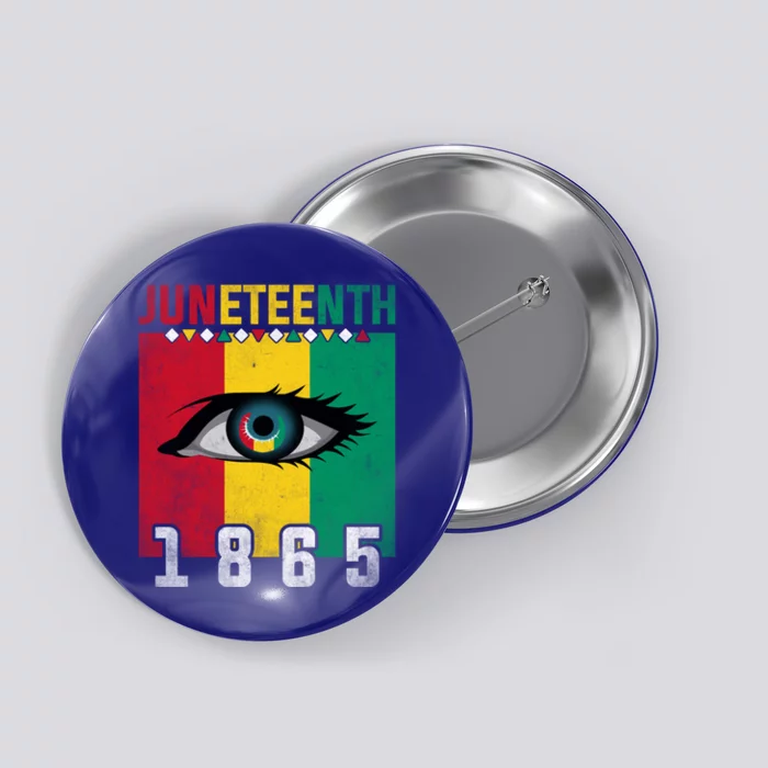 Juneteenth Flag Eye Black History Month African American Meaningful Gift Button