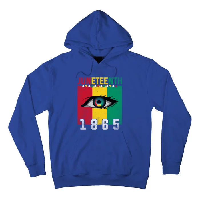 Juneteenth Flag Eye Black History Month African American Meaningful Gift Tall Hoodie