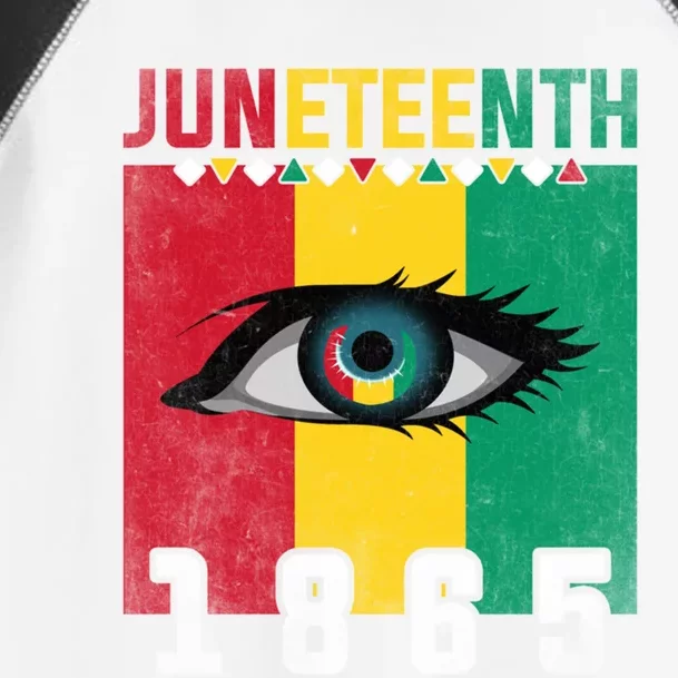 Juneteenth Flag Eye Black History Month African American Meaningful Gift Toddler Fine Jersey T-Shirt