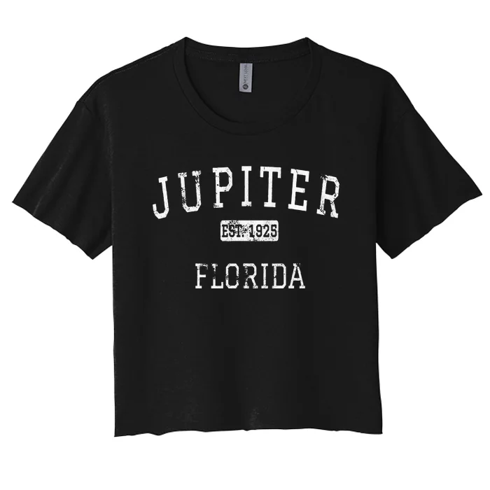 Jupiter Florida FL Vintage Women's Crop Top Tee