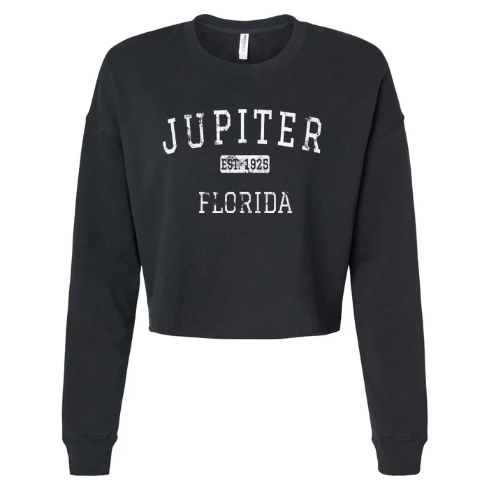 Jupiter Florida FL Vintage Cropped Pullover Crew