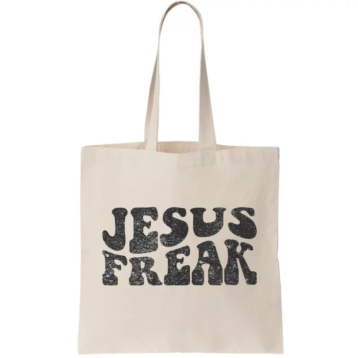 Jesus Freak Funny Christian Retro Vintage Bible Study Cute Tote Bag