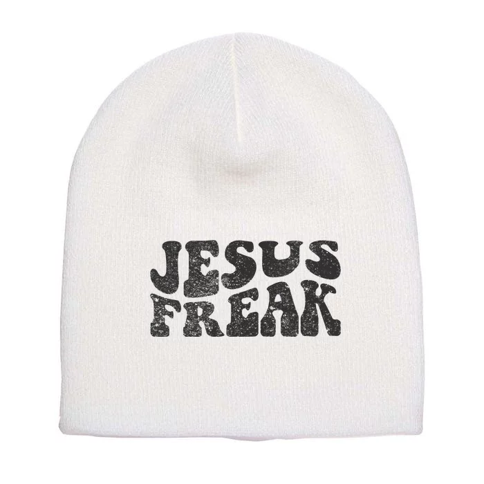 Jesus Freak Funny Christian Retro Vintage Bible Study Cute Short Acrylic Beanie