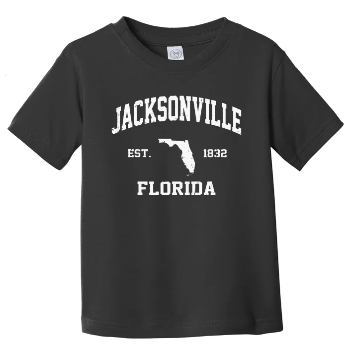 Jacksonville Florida FL Vintage State Athletic Style Toddler T-Shirt