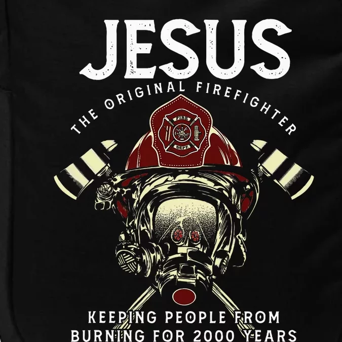 Jesus Firefighter Fire Department Fireman Firetruck Rescue Impact Tech Backpack