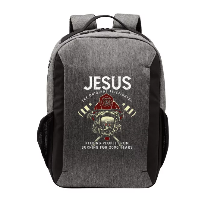 Jesus Firefighter Fire Department Fireman Firetruck Rescue Vector Backpack