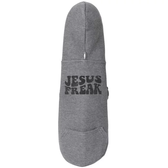 Jesus Freak Funny Christian Retro Vintage Bible Study Cute Doggie 3-End Fleece Hoodie