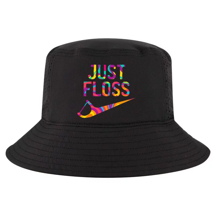 Just Floss Funny Parody Logo Meme Cool Comfort Performance Bucket Hat