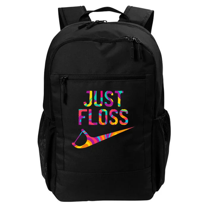 Just Floss Funny Parody Logo Meme Daily Commute Backpack