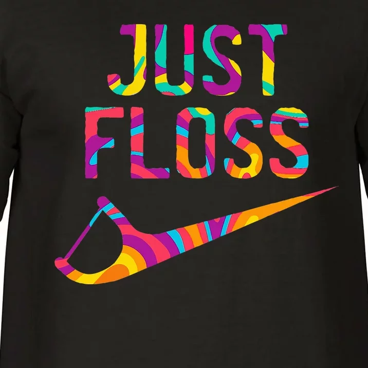 Just Floss Funny Parody Logo Meme Comfort Colors T-Shirt