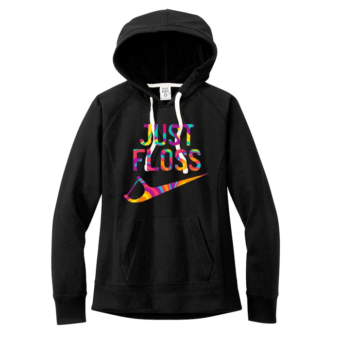 Just Floss Funny Parody Logo Meme Women's Fleece Hoodie