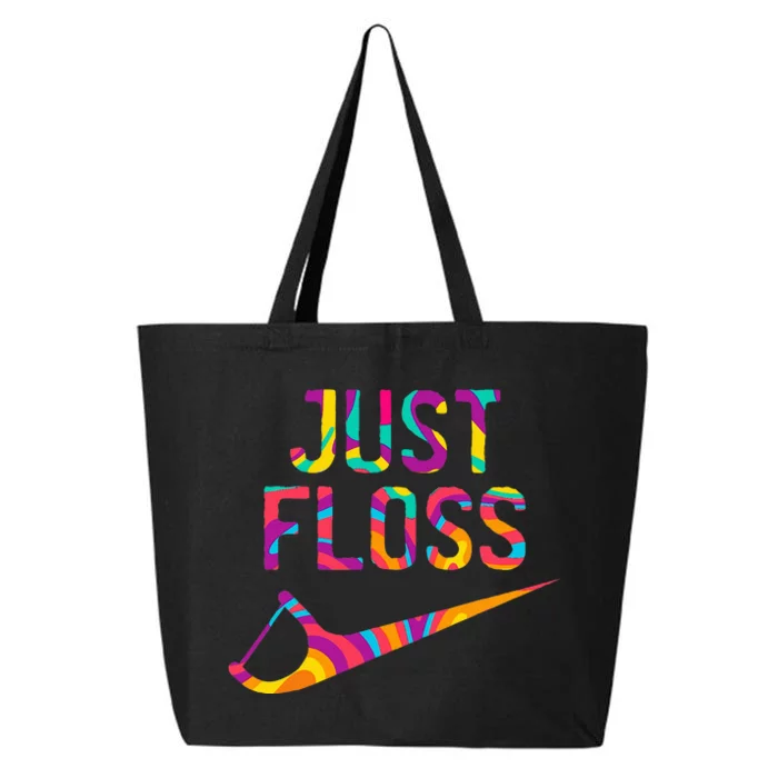 Just Floss Funny Parody Logo Meme 25L Jumbo Tote