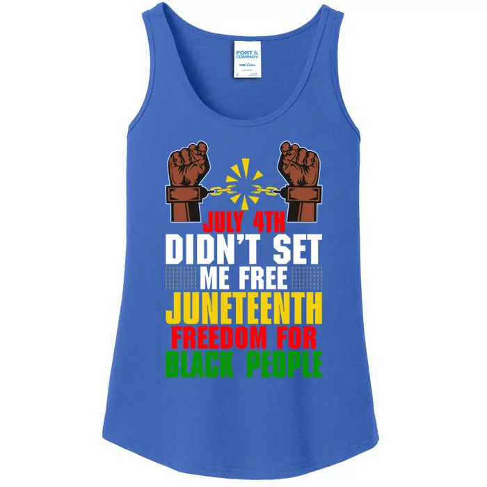 Juneteenth Freedom For Black People Afroamerican Gift Ladies Essential Tank