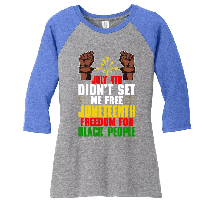 Juneteenth Freedom For Black People Afroamerican Gift Women's Tri-Blend 3/4-Sleeve Raglan Shirt