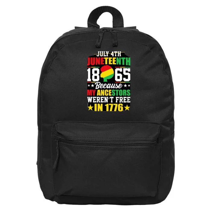 Juneteenth freedom graphic tee 16 in Basic Backpack