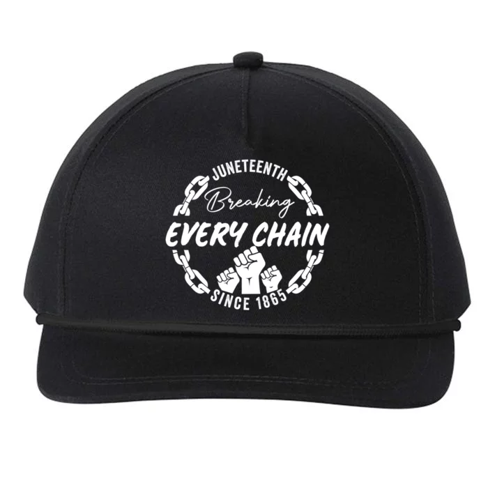 Junenth Funny Gift Breaking Every Chain Since 1865 Cool Gift Snapback Five-Panel Rope Hat