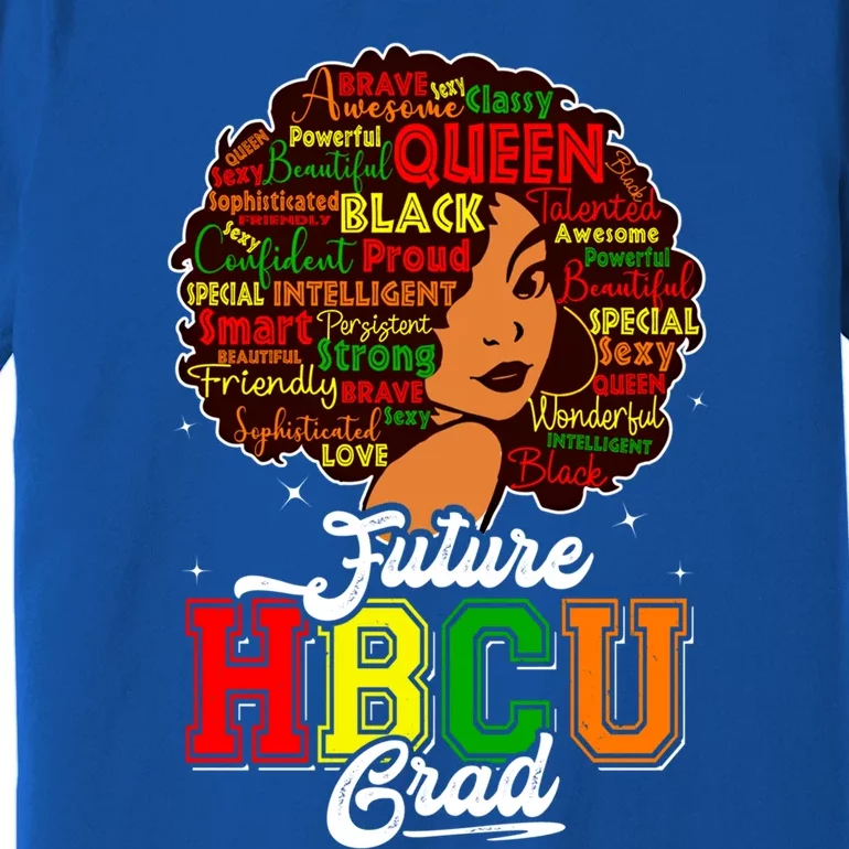 Juneteenth Future Hbcu Grad Natural Hair Afro Word Art Gift Premium T-Shirt