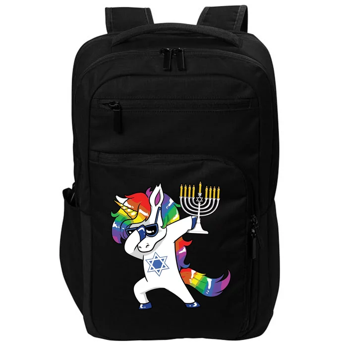 Jewnicorn Funny Hanukkah Unicorn Dabbing Unicorn Impact Tech Backpack