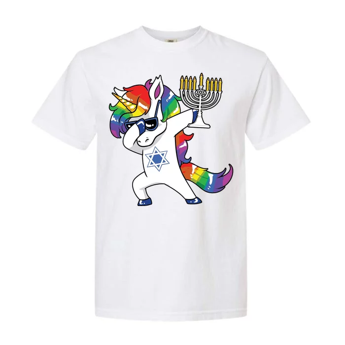 Jewnicorn Funny Hanukkah Unicorn Dabbing Unicorn Garment-Dyed Heavyweight T-Shirt