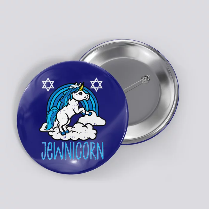 Jewnicorn Funny Hanukkah Unicorn Girls Women Ugly Button