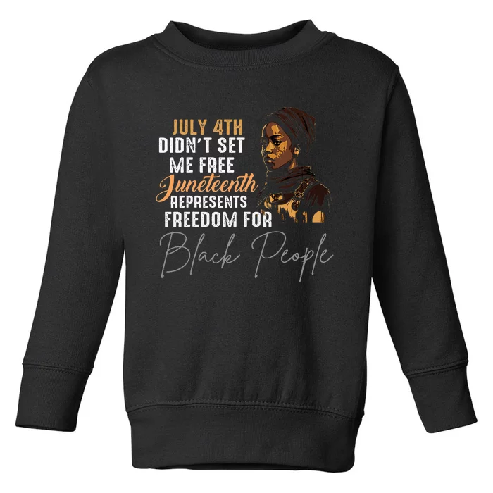 Juneteenth Freedom Historical Triumph Toddler Sweatshirt