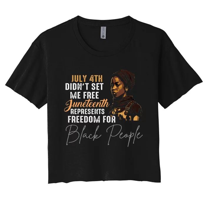 Juneteenth Freedom Historical Triumph Women's Crop Top Tee