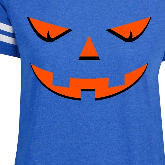 Jackolantern Face Halloween Pumpkin Face For Halloween Gift Enza Ladies Jersey Football T-Shirt