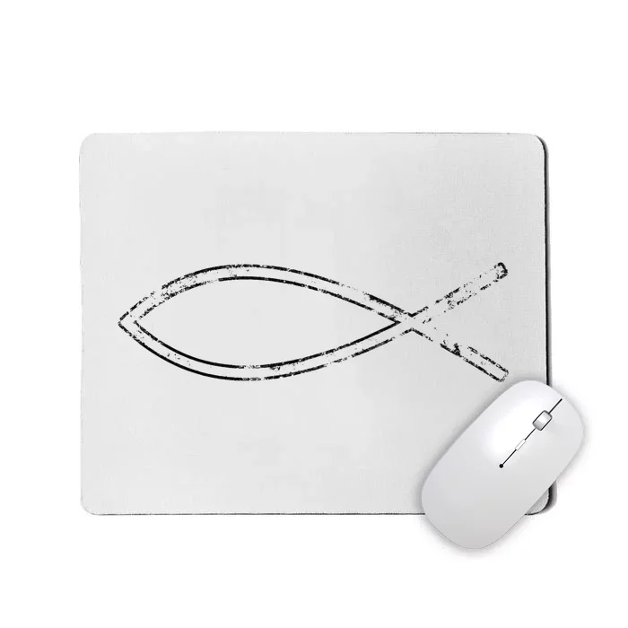 Jesus Fish Ichthys Ichthus Christian Faith Symbol Mousepad