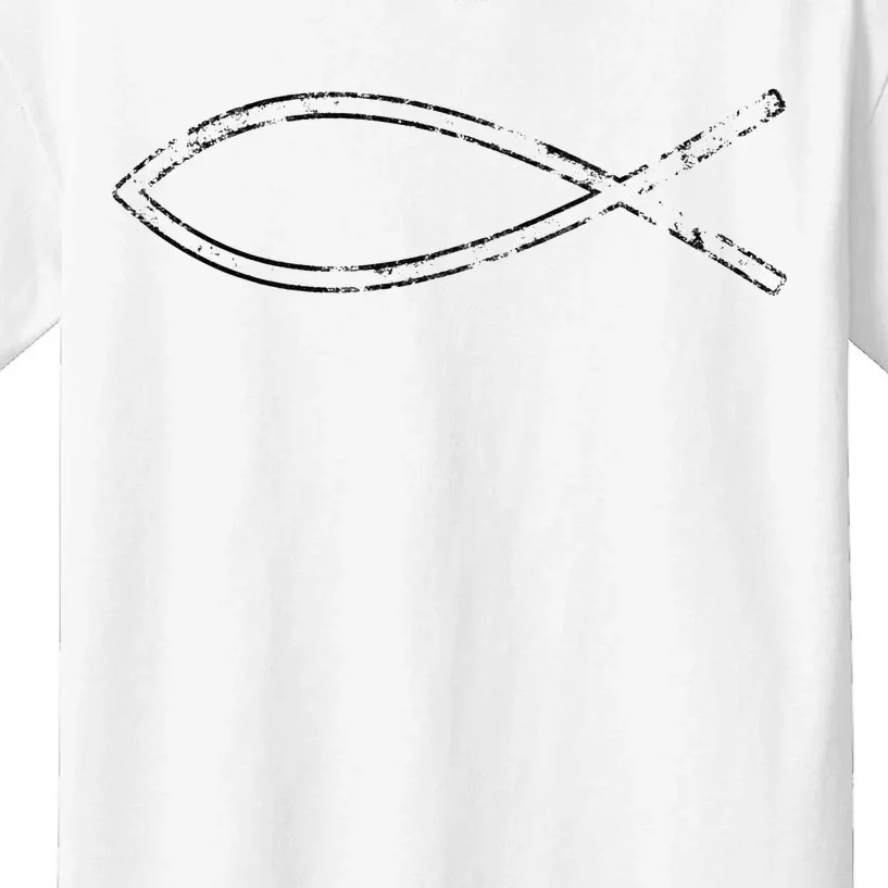 Jesus Fish Ichthys Ichthus Christian Faith Symbol Kids T-Shirt