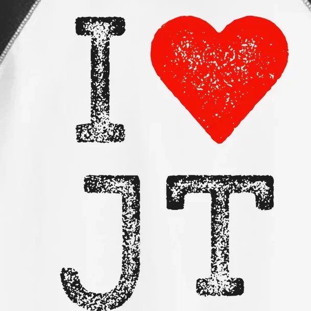 Jt Fans Initials Red Heart Women I Love Jt Toddler Fine Jersey T-Shirt