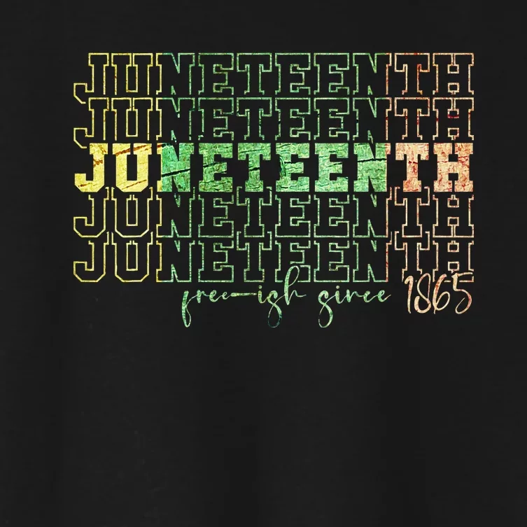 Juneteenth Free Ish Since 1865 Celebrate Black Freedom HBCU Women's Crop Top Tee