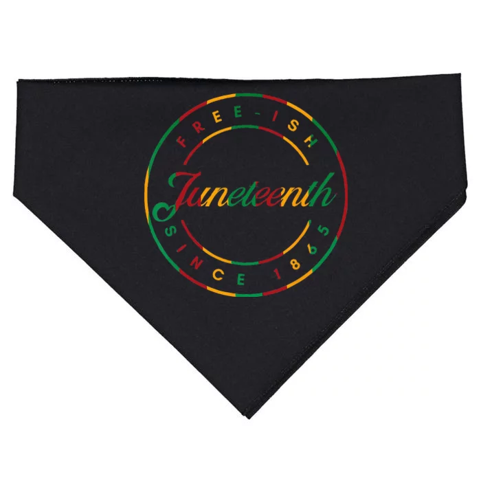 Juneteenth Free Ish Since 1865 Celebrate Black Freedom HBCU USA-Made Doggie Bandana