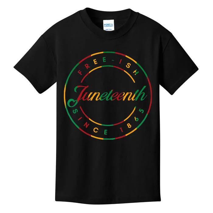 Juneteenth Free Ish Since 1865 Celebrate Black Freedom HBCU Kids T-Shirt