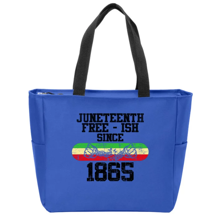 Junenth Free Ish Since 1865 Gift Zip Tote Bag