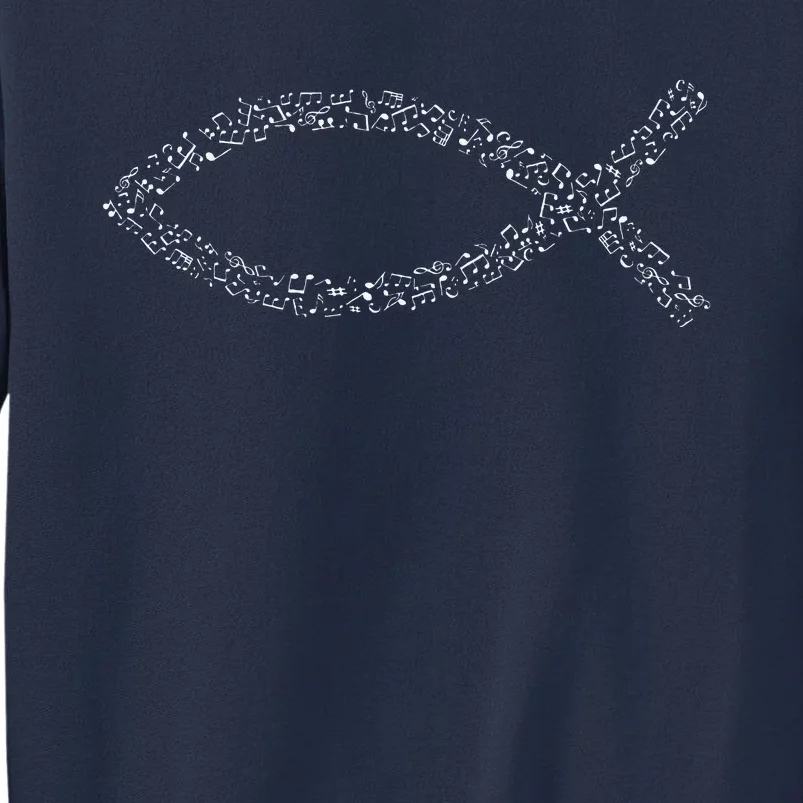 Jesus Fish Ichthys Ichthus Christian Symbol Music Choir Sweatshirt