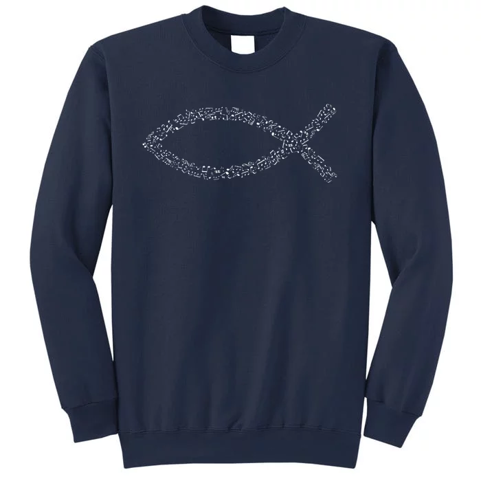 Jesus Fish Ichthys Ichthus Christian Symbol Music Choir Sweatshirt