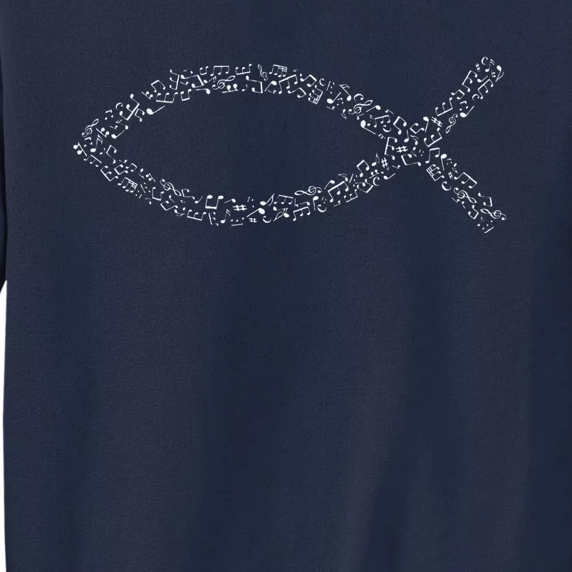 Jesus Fish Ichthys Ichthus Christian Symbol Music Choir Tall Sweatshirt