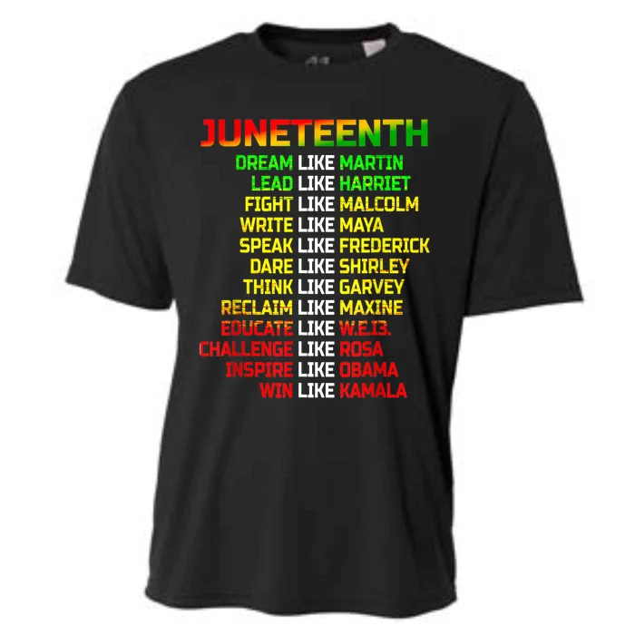 Juneteenth Free Ish Since 1865 Dream Like Martin Cooling Performance Crew T-Shirt