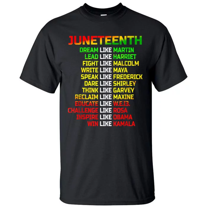 Juneteenth Free Ish Since 1865 Dream Like Martin Tall T-Shirt