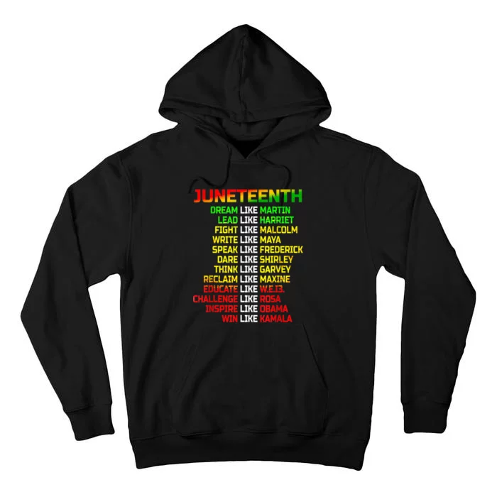 Juneteenth Free Ish Since 1865 Dream Like Martin Tall Hoodie