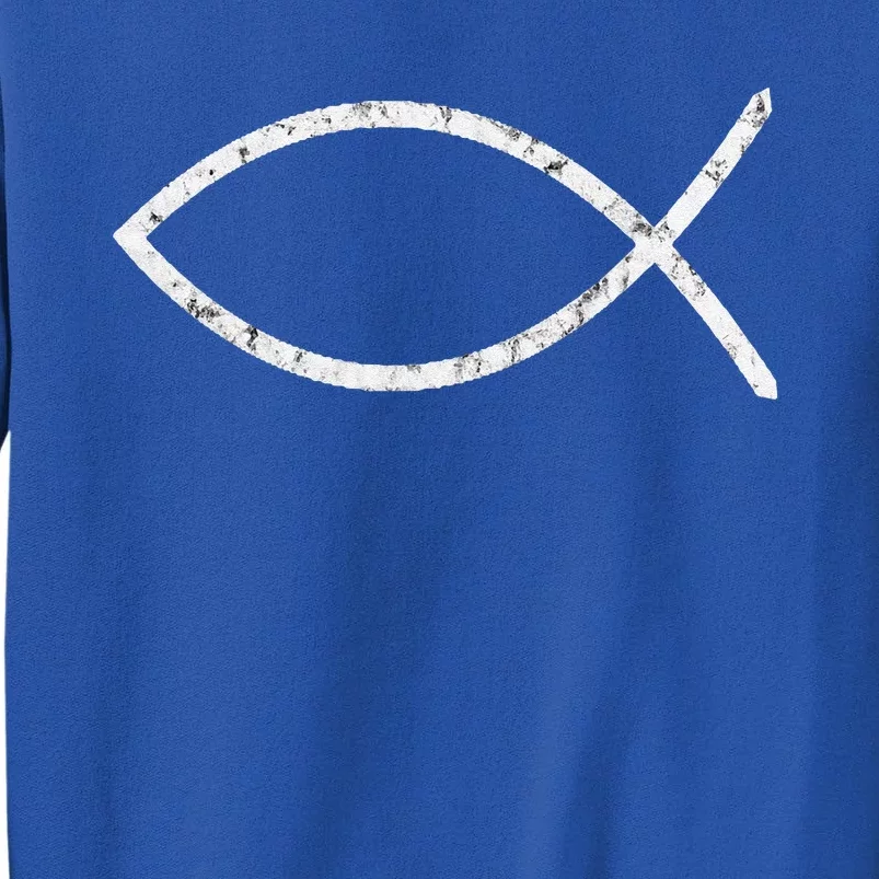 Jesus Fish Ichthy Ichthus Emblem Christian Faith Symbol Sweatshirt