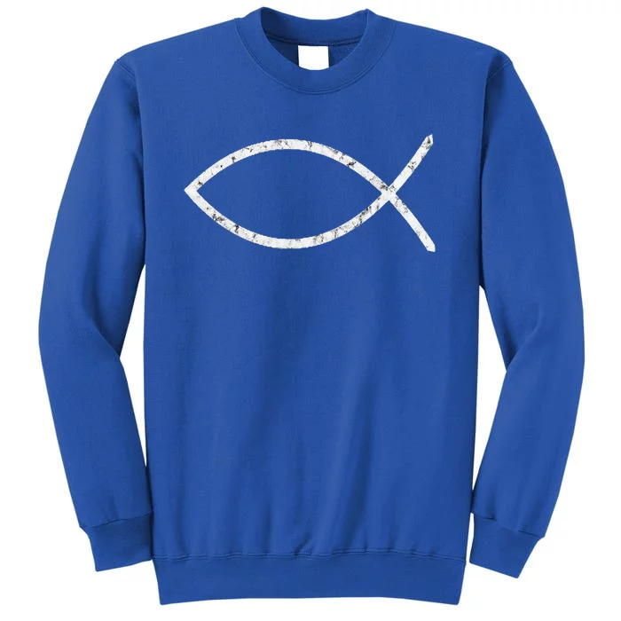 Jesus Fish Ichthy Ichthus Emblem Christian Faith Symbol Sweatshirt