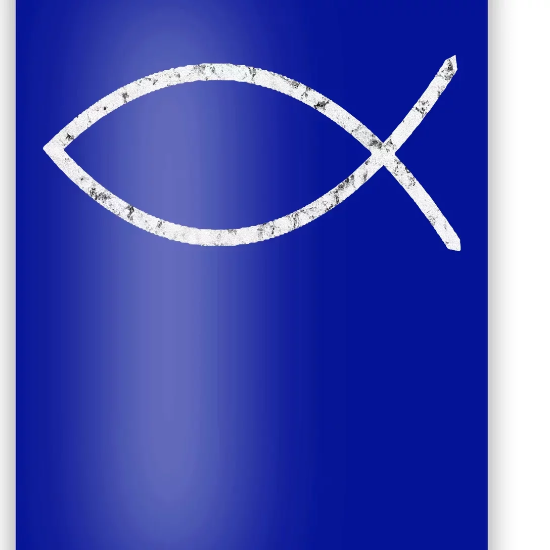 Jesus Fish Ichthy Ichthus Emblem Christian Faith Symbol Poster