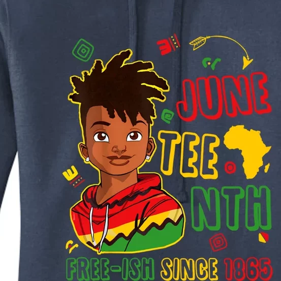 Juneteenth Free Ish Since 1865 African Black Freedom Gift Women's Pullover Hoodie