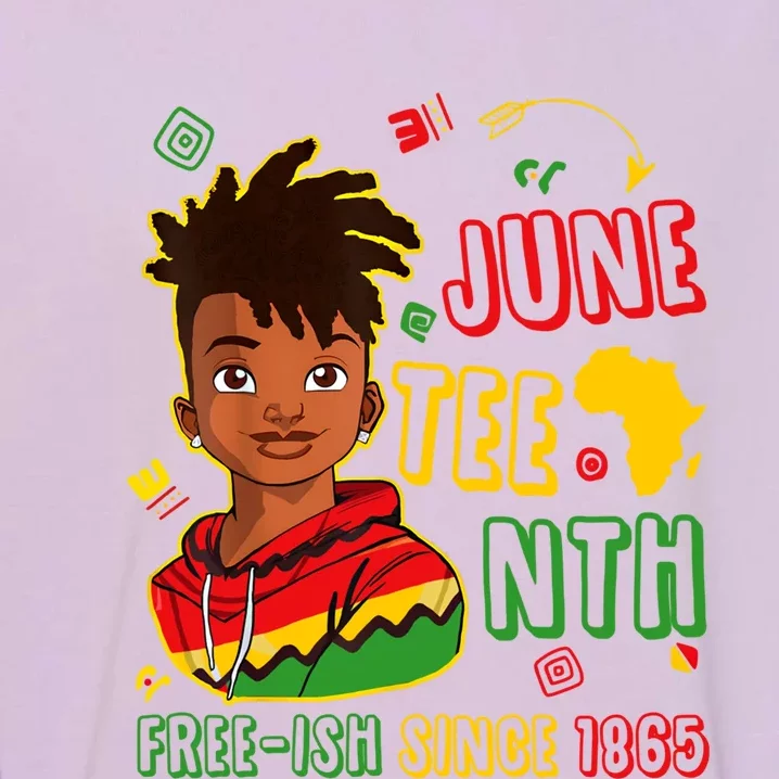 Juneteenth Free Ish Since 1865 African Black Freedom Gift Garment-Dyed Sweatshirt