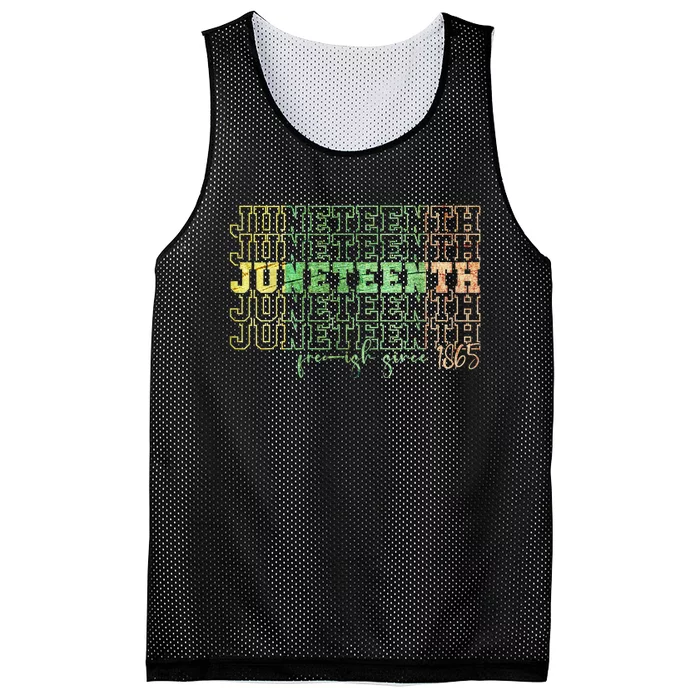 Juneteenth Free Ish Since 1865 Celebrate Black Freedom HBCU Mesh Reversible Basketball Jersey Tank