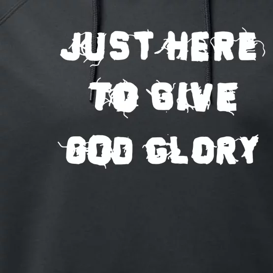 Justin Fields Just Here To Give God Glory Performance Fleece Hoodie