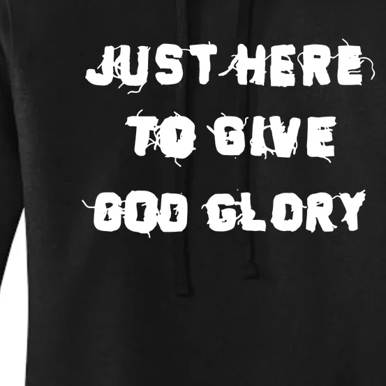 Justin Fields Just Here To Give God Glory Women's Pullover Hoodie