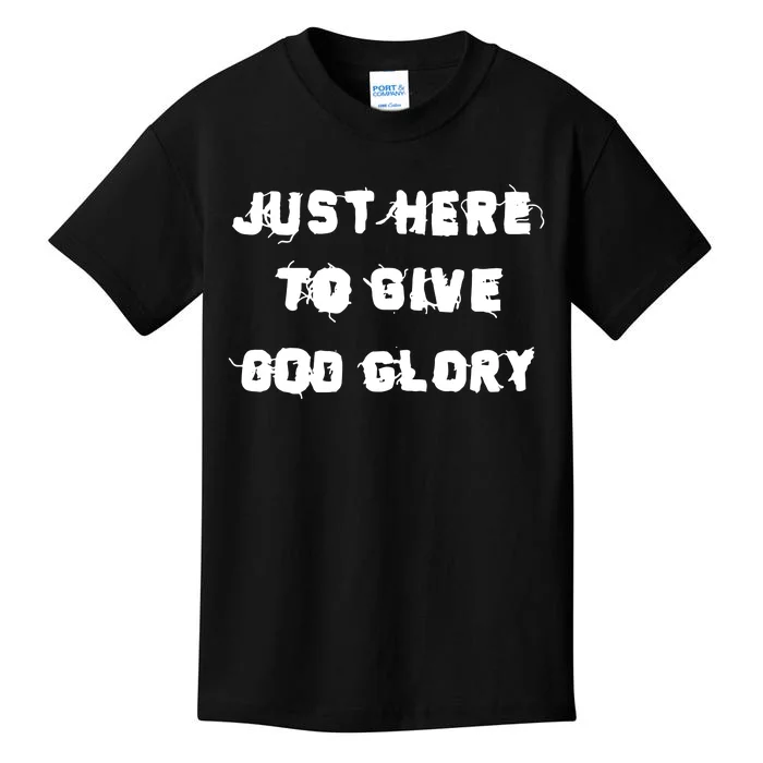 Justin Fields Just Here To Give God Glory Kids T-Shirt